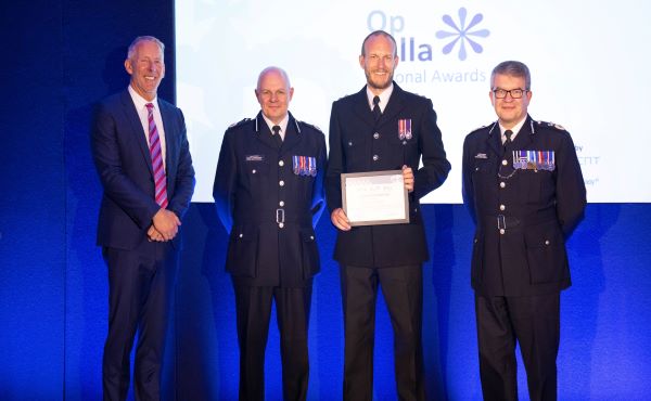 Chief Inspector Matt Sulley with his award